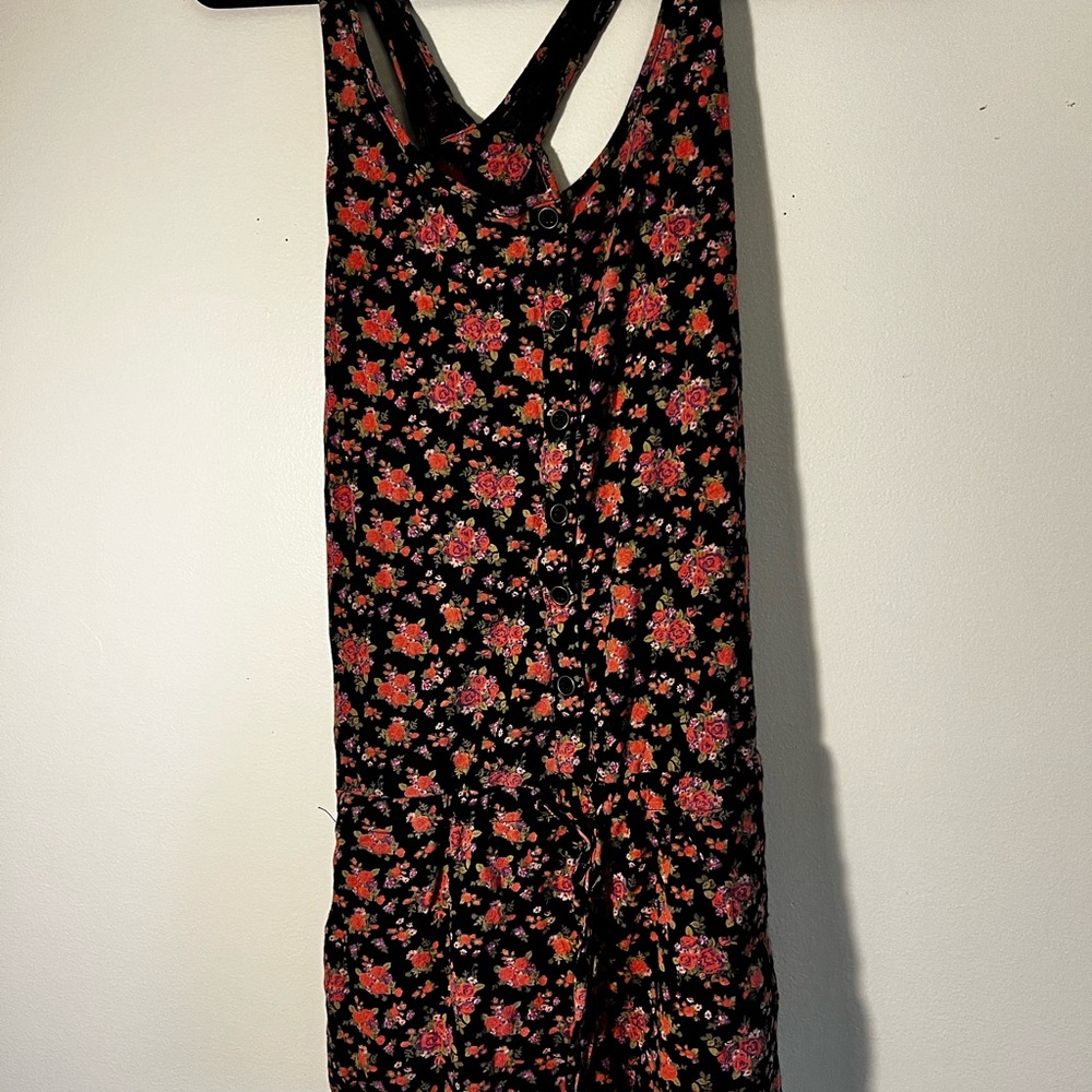 Forever 21 Black Floral Romper